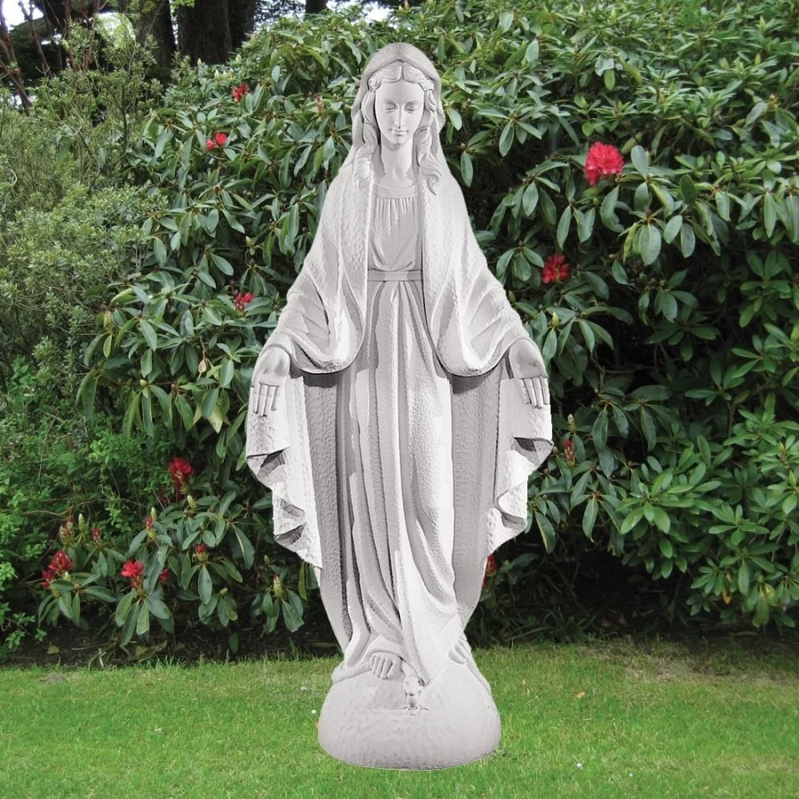 "Virgin Mary 117cm Outdoor Garden Statue in Marble Resin – STATUES & SCULPTURES"