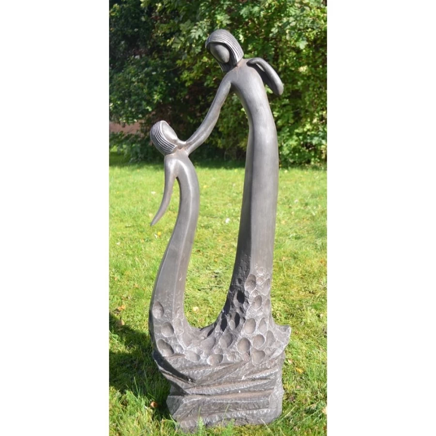 "STATUES & SCULPTURES Modern Resin Garden Statue of Loving Mother for Outdoor Decor"
