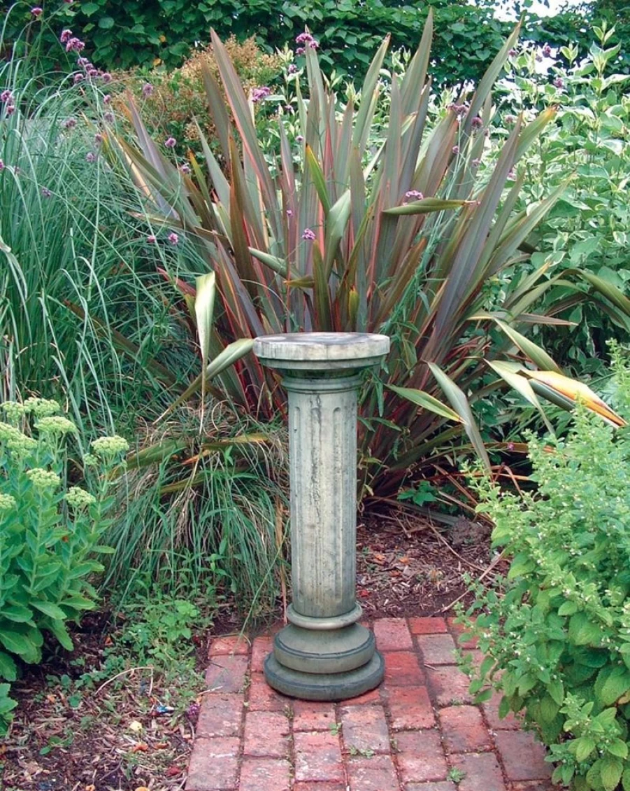 "STATUES & SCULPTURES Brighton Stone Column Pedestal for Garden Decor"