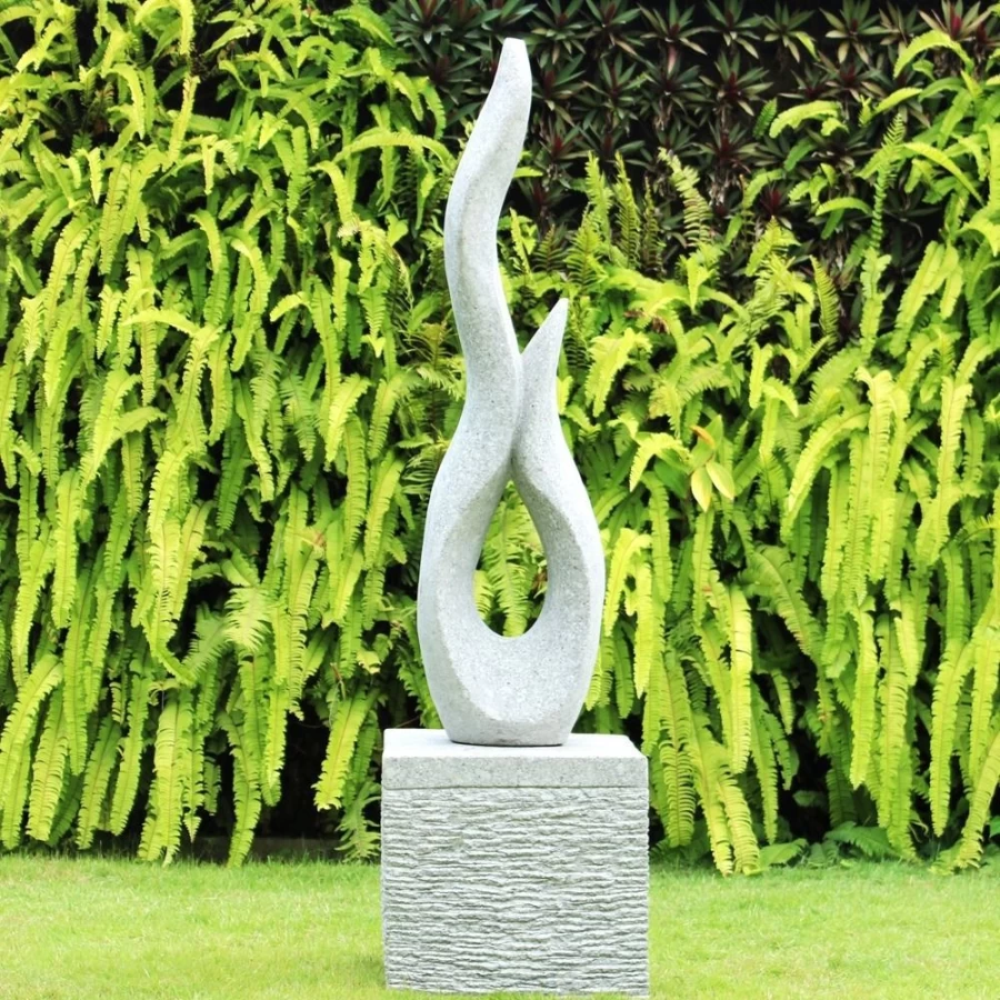 "STATUES & SCULPTURES Modern Stone Garden Statue - Energise Outdoor Art Decor"