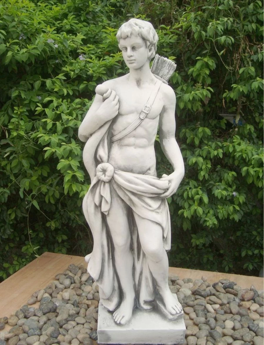 "Apollo The Hunter 83cm Outdoor Garden Statue – Stone Resin Sculpture by STATUES & SCULPTURES"