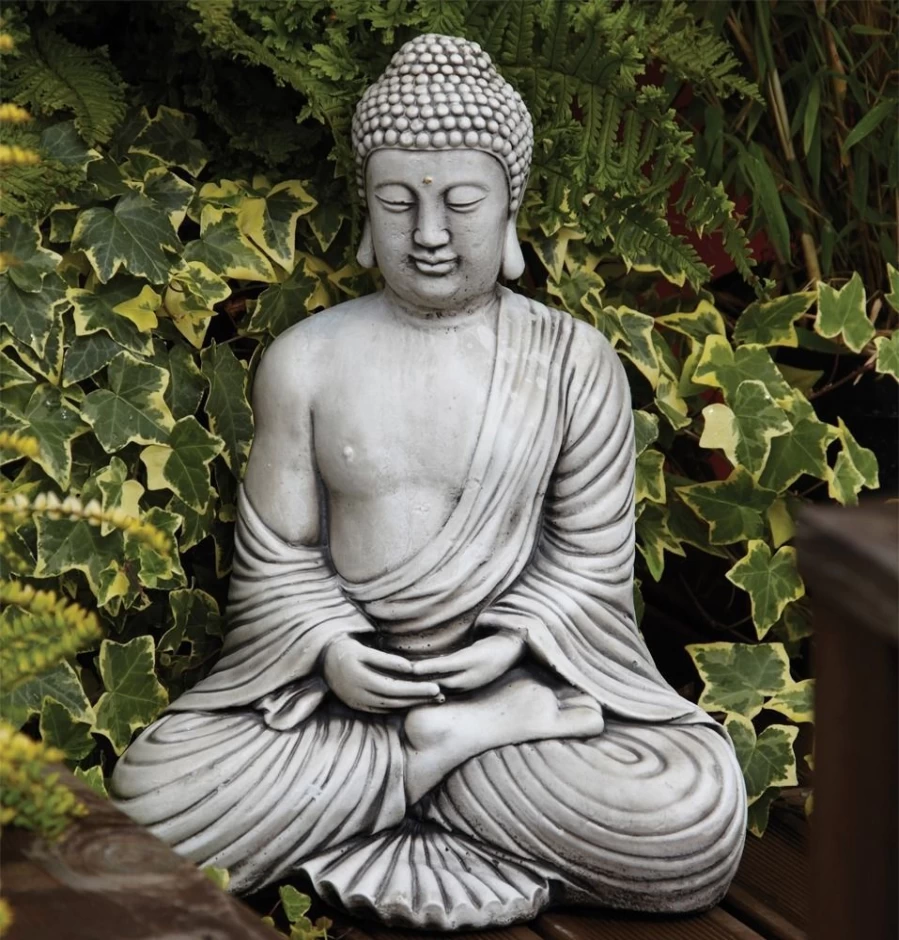 "Serene Thai Stone Buddha Statue for Garden – Handcrafted Outdoor Sculpture by STATUES & SCULPTURES"