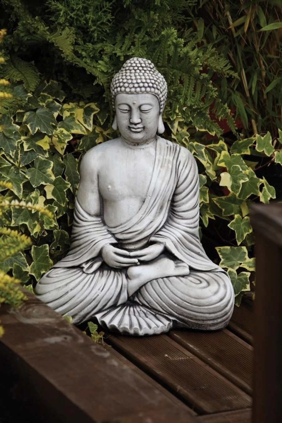 "Serene Thai Stone Buddha Statue for Garden – Handcrafted Outdoor Sculpture by STATUES & SCULPTURES"