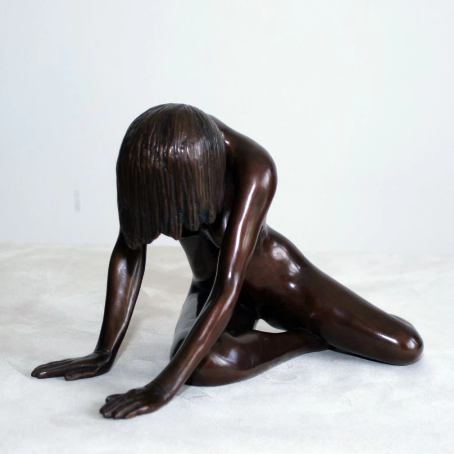 "Stillpoint Bronze Figurine - Elegant Indoor Sculpture by STATUES & SCULPTURES"