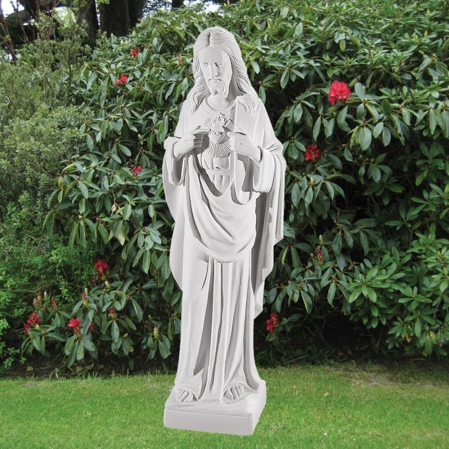 "70cm Jesus Christ Marble Resin Outdoor Garden Statue – STATUES & SCULPTURES Religious Decor"