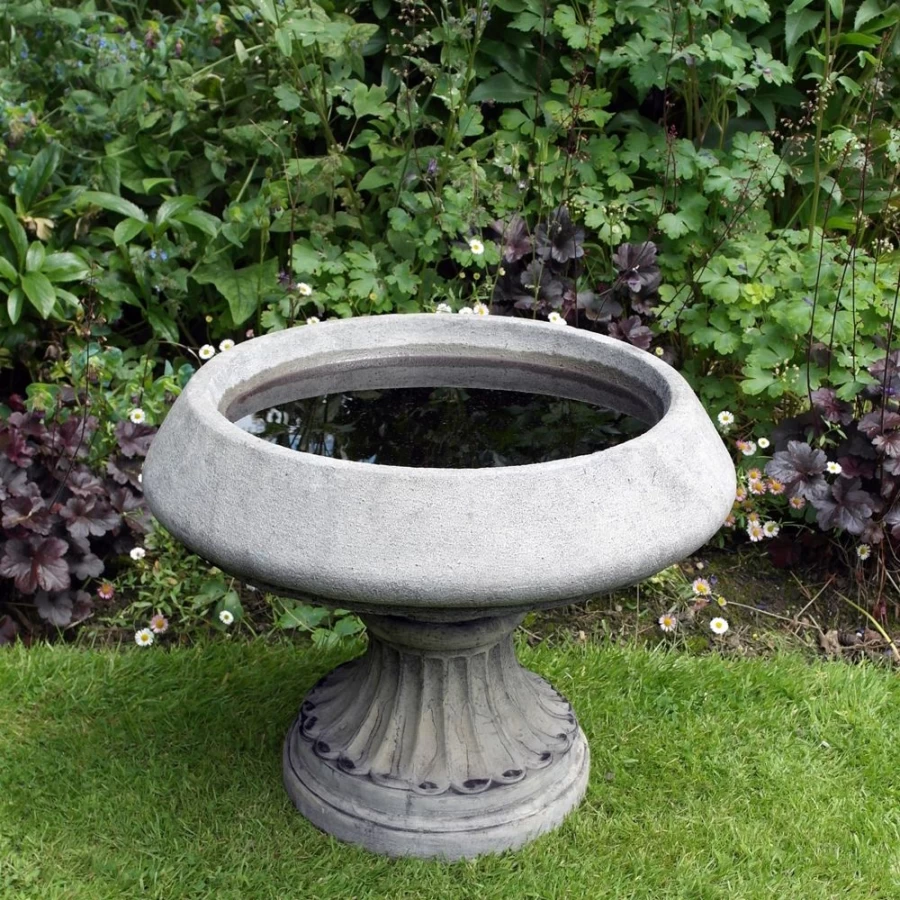 "STATUES & SCULPTURES Edwardian Style Stone Bird Bath for Garden Decor"