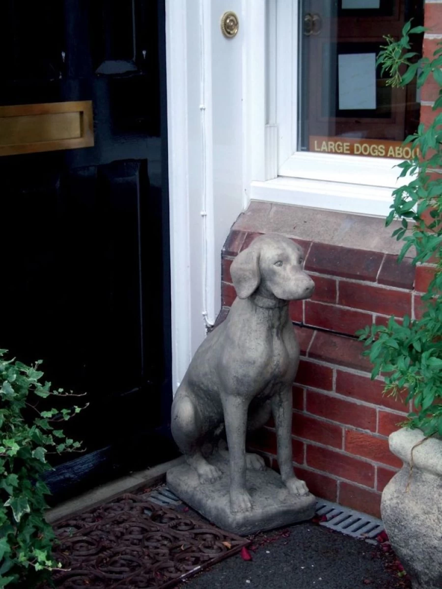 "STATUES & SCULPTURES Pointer Dog Garden Statue - Lifestone Outdoor Decor"