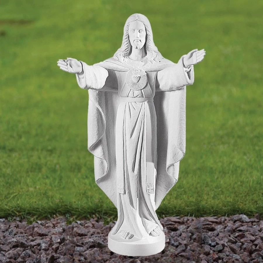 "58cm Jesus Christ Marble Resin Outdoor Garden Statue – STATUES & SCULPTURES Collection"