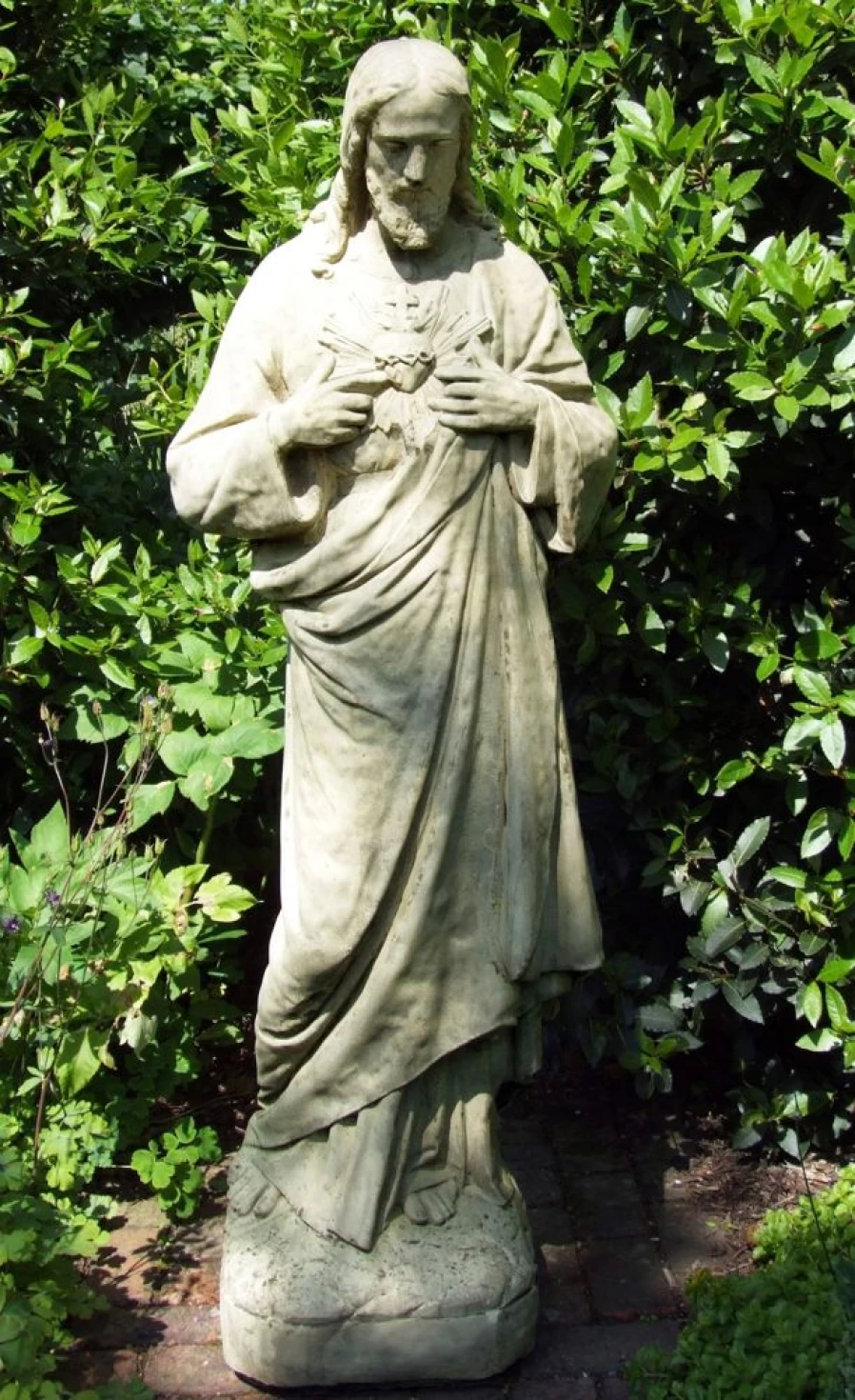 "152cm Tall Jesus Christ Religious Garden Statue – Outdoor Stone Sculpture by STATUES & SCULPTURES"