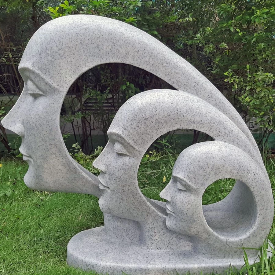 "STATUES & SCULPTURES 70Cm Granite Resin Escape Reality Garden Statue for Outdoor Decor"