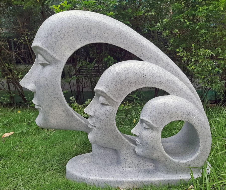 "STATUES & SCULPTURES 70Cm Granite Resin Escape Reality Garden Statue for Outdoor Decor"