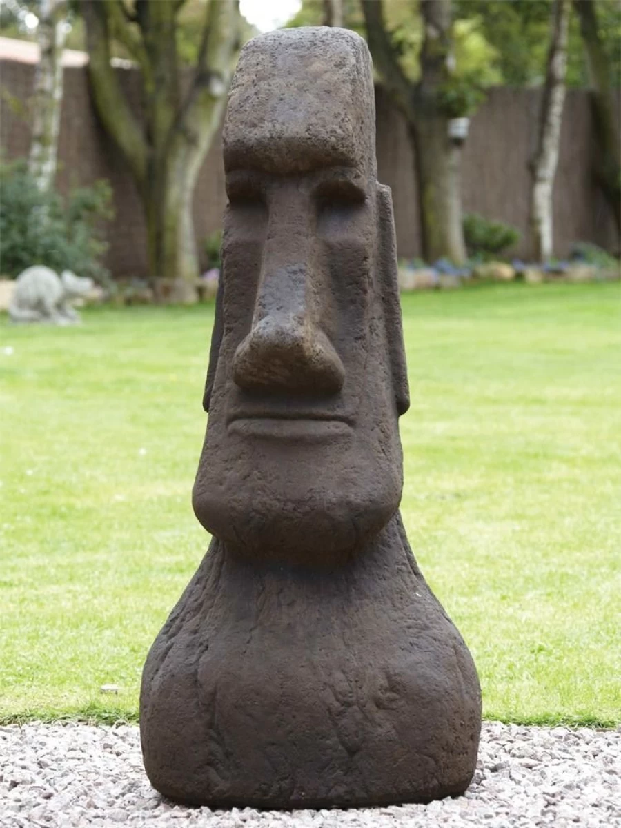 "Large Easter Island Moai Statue - Outdoor Garden Sculpture Decor by STATUES & SCULPTURES"