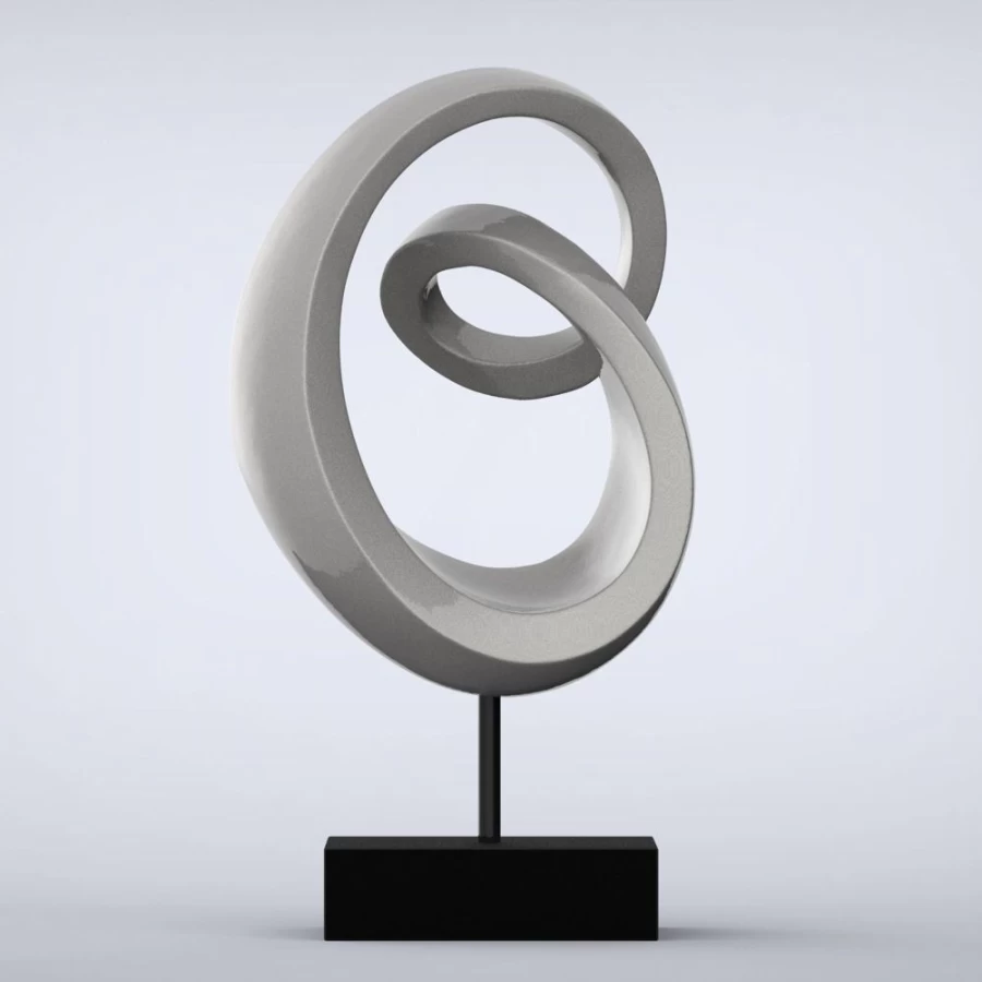 "STATUES & SCULPTURES Eternity Modern Indoor Statue - 16 Color Choices, Contemporary Home Decor"