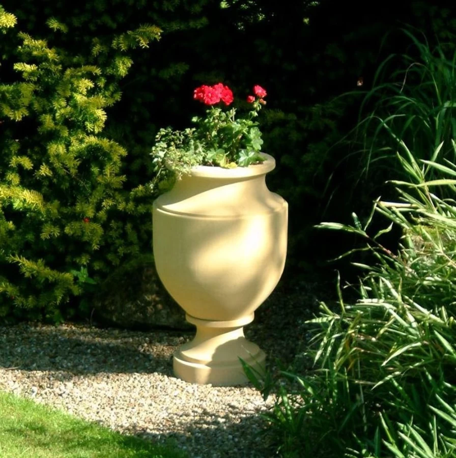 STATUES & SCULPTURES Neapoli Stone Vase - Handcrafted Garden Planter for Outdoor Decor