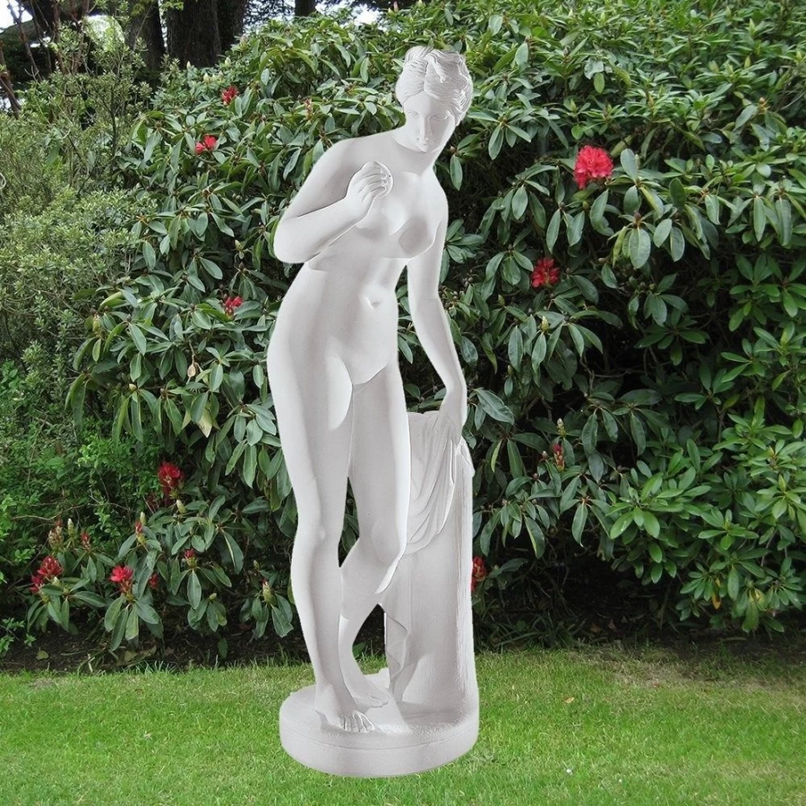 "Venus & Apple 162cm Marble Resin Garden Statue by STATUES & SCULPTURES – Classic Outdoor Decorative Sculpture"