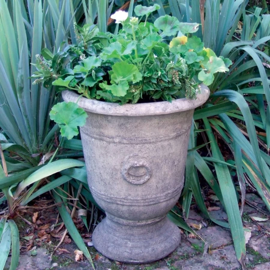 "STATUES & SCULPTURES Modena 35 Stone Vase - Outdoor Garden Planter for Patio and Lawn Decor"
