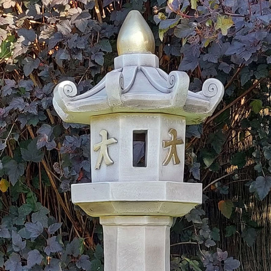 Japanese Pagoda Lantern Classic Candle Holder - Stone Garden Sculpture by STATUES & SCULPTURES