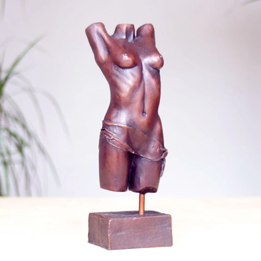"STATUES & SCULPTURES Bronze Torso Figurine - Elegant Indoor Art Sculpture for Home Decor"
