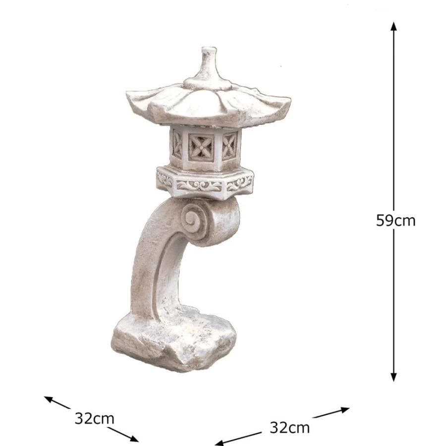 "Antique Japanese Pagoda Curved Stone Garden Statue – STATUES & SCULPTURES Collection"