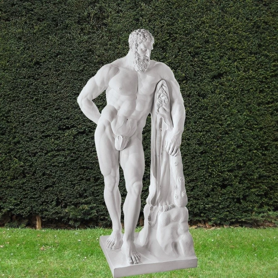 "STATUES & SCULPTURES Hercules 60cm Marble Resin Outdoor Garden Statue"