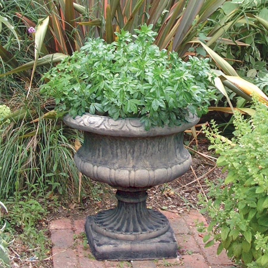 "STATUES & SCULPTURES Derbyshire Stone Vase - Outdoor Garden Planter for Patio Decor"