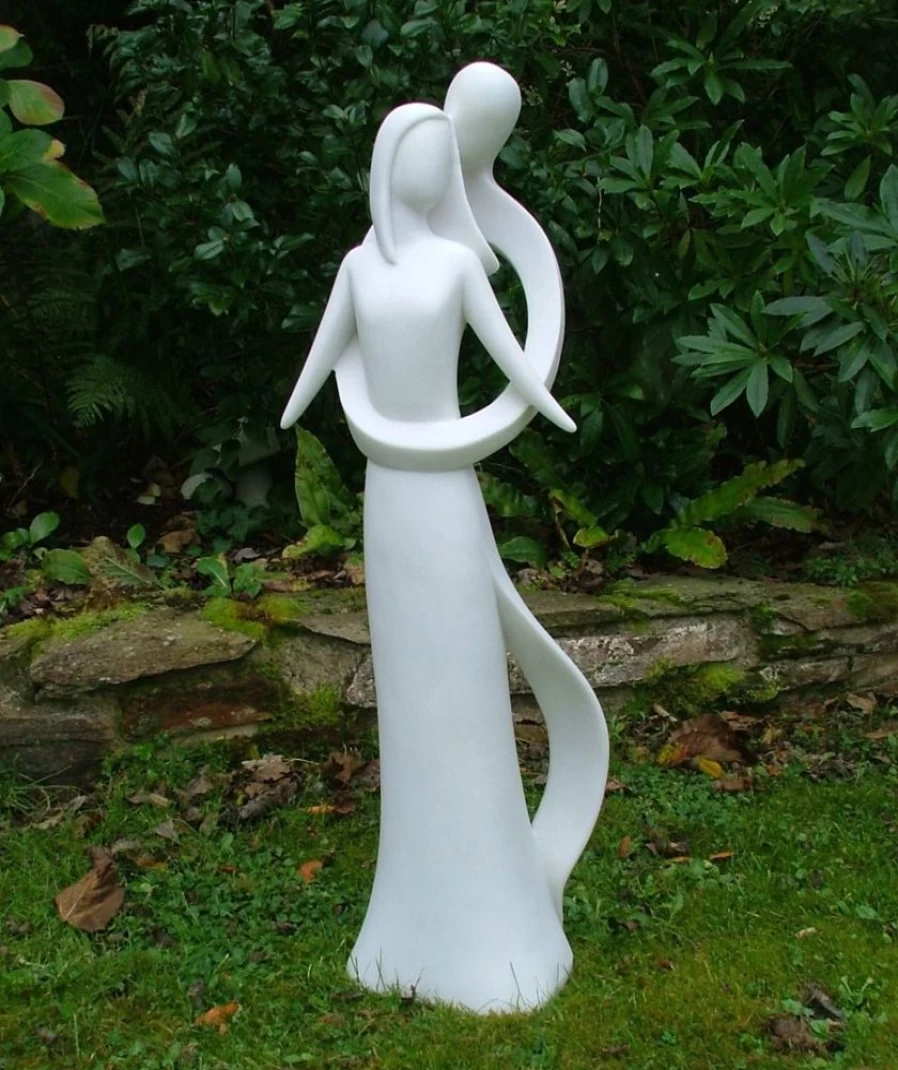 "STATUES & SCULPTURES 85Cm Eternal Love Marble Resin Outdoor Garden Statue for Decoration"
