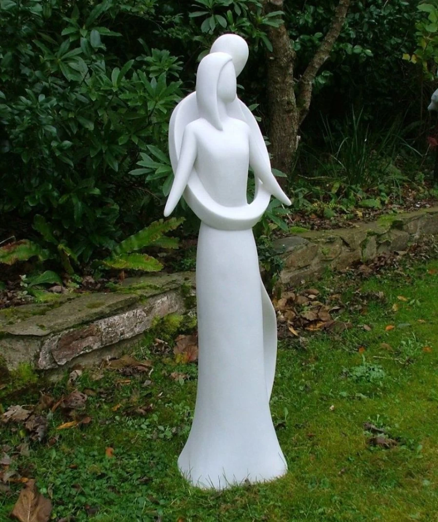 "STATUES & SCULPTURES 85Cm Eternal Love Marble Resin Outdoor Garden Statue for Decoration"