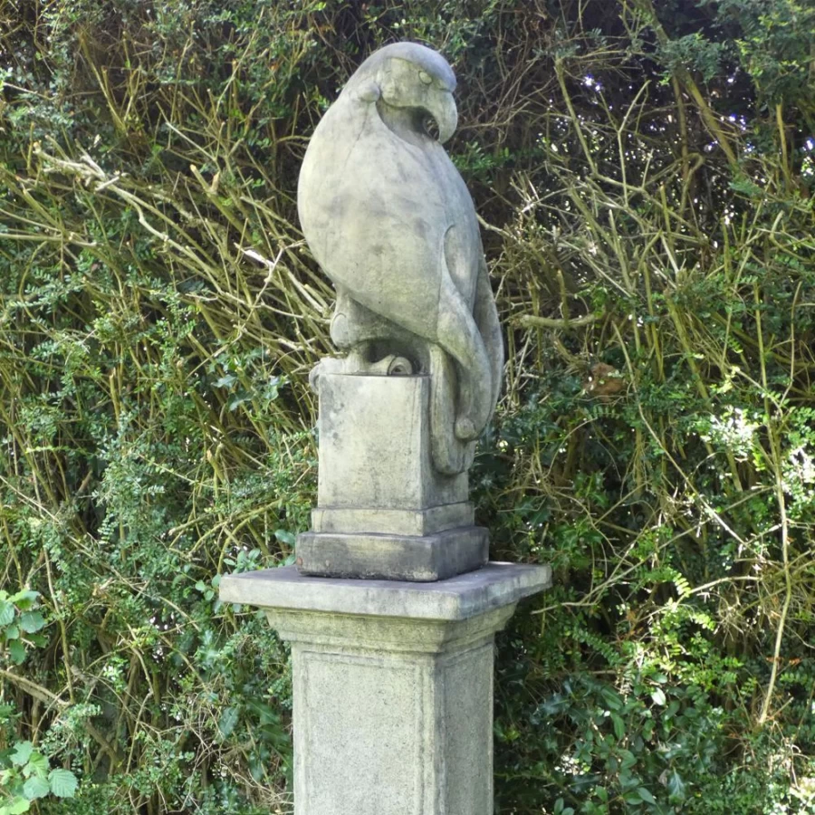 Majestic Eagle Sculpture on Athenian Pedestal - Modern Garden Statue by STATUES & SCULPTURES