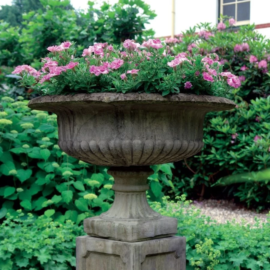 "STATUES & SCULPTURES Victorian Large Stone Outdoor Garden Planter – Classic Elegant Decor"