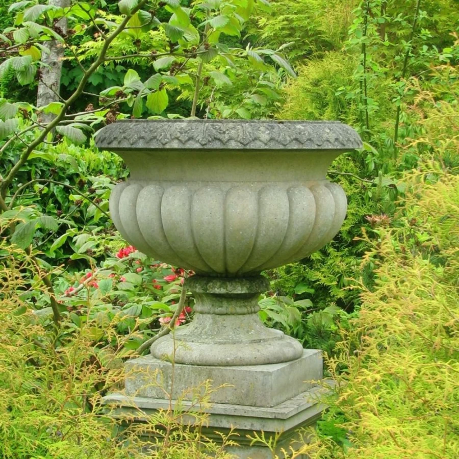 "Burghley Urn Stone Garden Planter - STATUES & SCULPTURES Outdoor Decor"