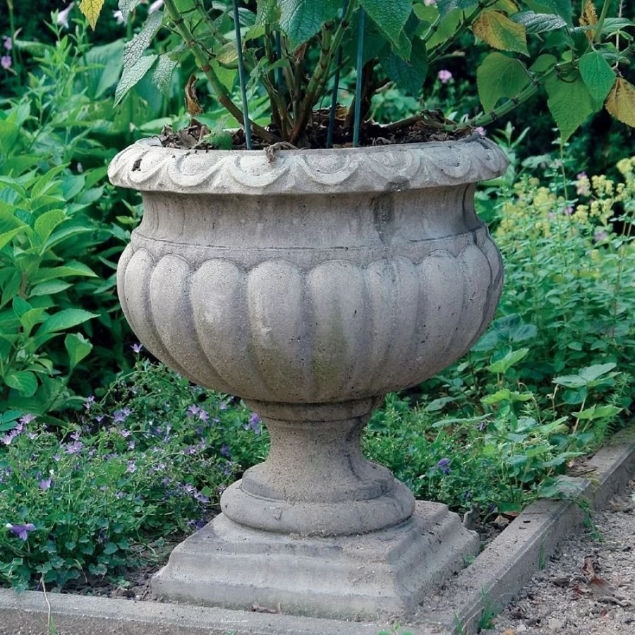 "Buckingham Urn Stone Planter - Elegant Garden Sculpture by STATUES & SCULPTURES"