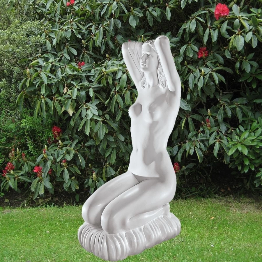 "Venus Bath Statue 100cm Marble Resin Outdoor Garden Sculpture by STATUES & SCULPTURES"