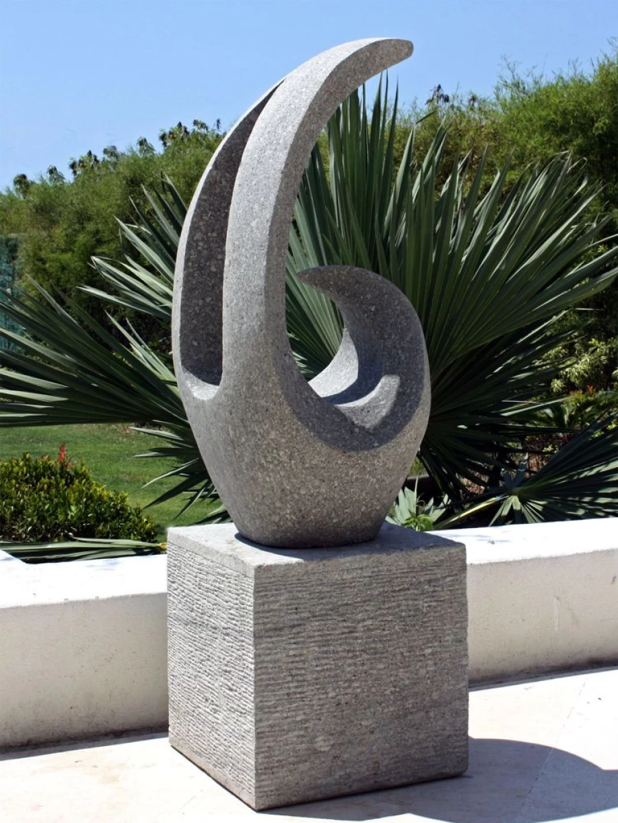 "STATUES & SCULPTURES Modern Art Stone Garden Statue - Large Curvation Sculpture for Outdoor Decor"