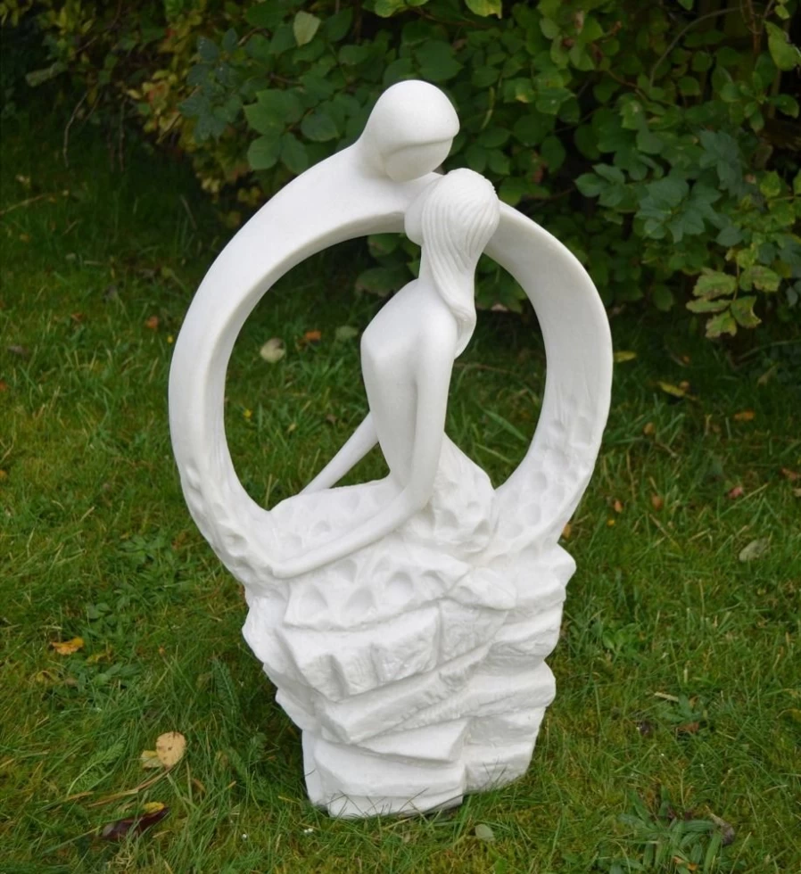"STATUES & SCULPTURES Modern Resin Garden Statue – Elegant Euphoric Outdoor Decor"