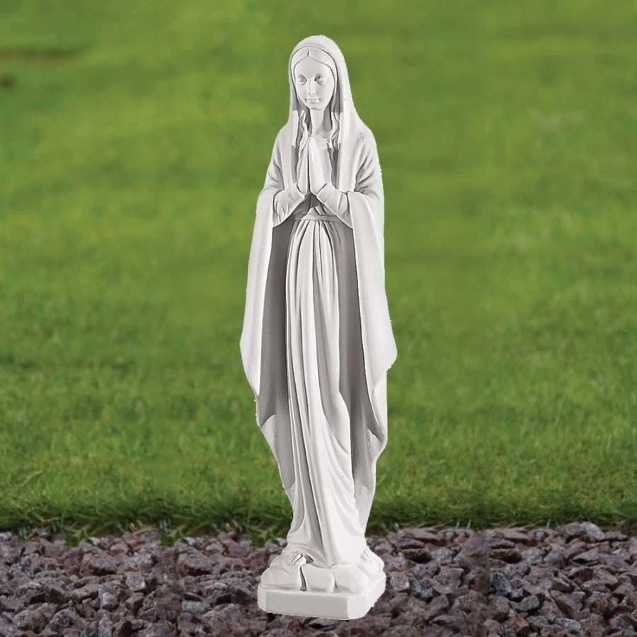 "49cm Virgin Mary Statue for Garden – Handcrafted Marble Resin Religious Sculpture by STATUES & SCULPTURES"