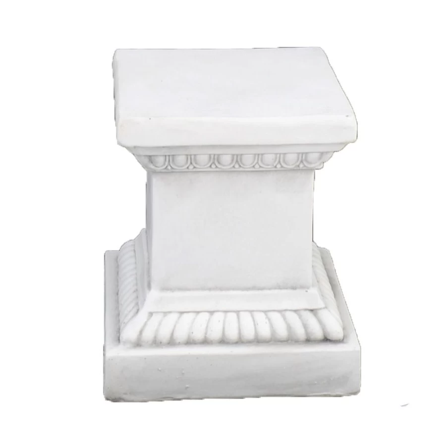 "STATUES & SCULPTURES 36Cm Resin Garden Pedestal Stand - Decorative Stone Column for Outdoor & Indoor Use"