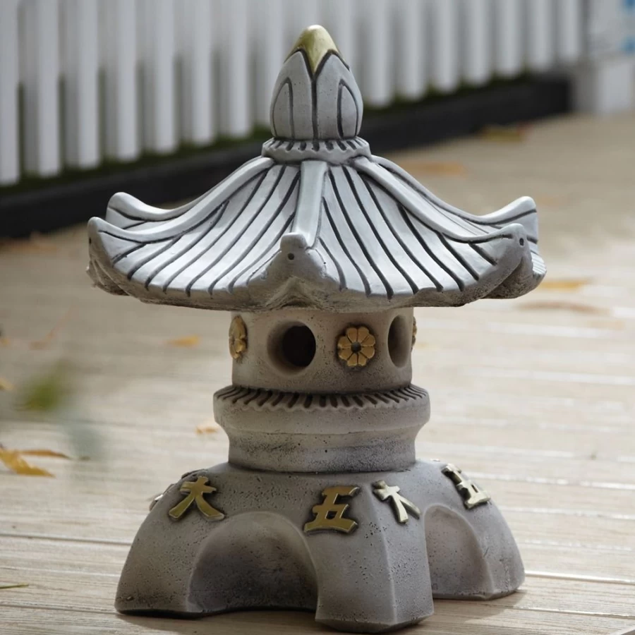 "Authentic Japanese Pagoda Stone Garden Statue – Single Top Design by STATUES & SCULPTURES"