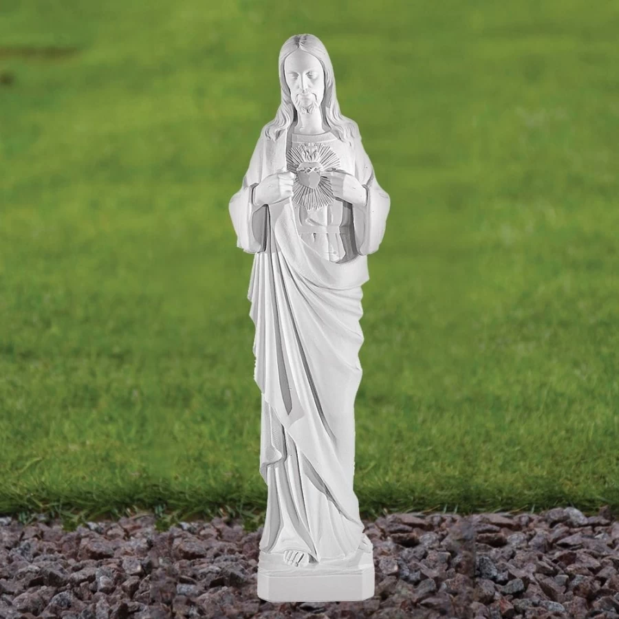 "51cm Jesus Christ Garden Statue - Handcrafted Marble Resin Religious Sculpture by STATUES & SCULPTURES"