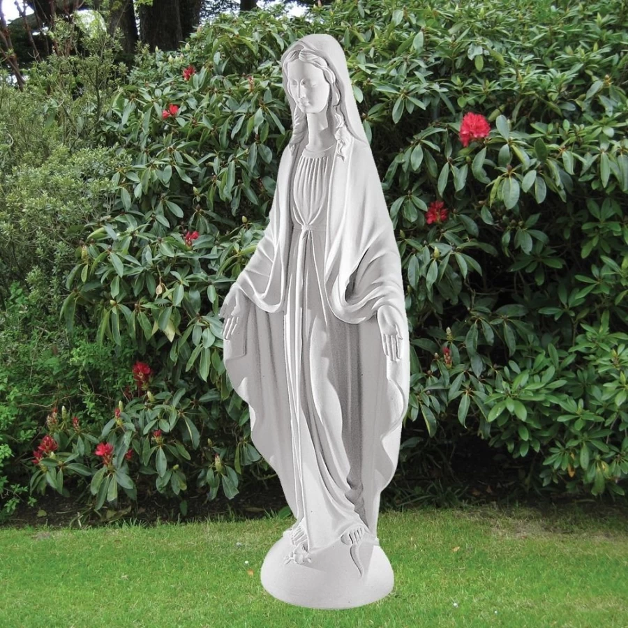 "73cm Virgin Mary Statue for Garden - Handcrafted Marble Resin Religious Sculpture by STATUES & SCULPTURES"