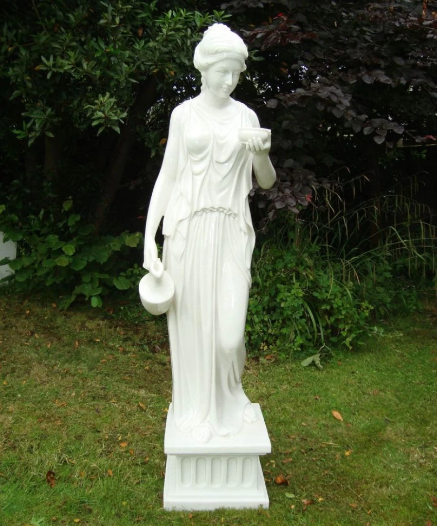 "STATUES & SCULPTURES Hebe 85cm Handcrafted Marble Resin Outdoor Garden Statue Greek Goddess Decor"