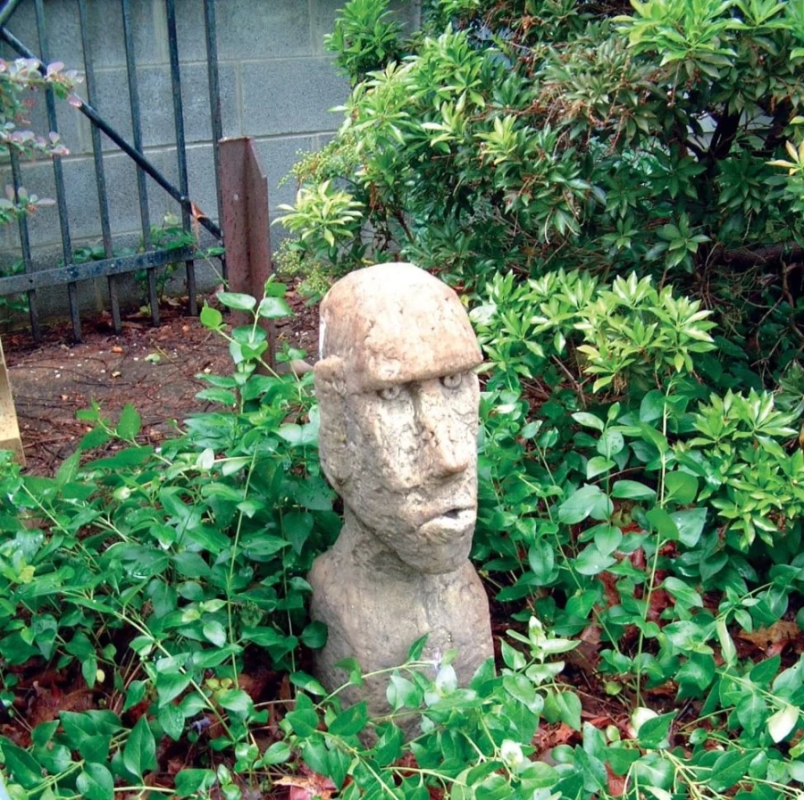 "Easter Island Head Statue 52cm - Rapa Nui Moai Garden Sculpture in Stone by STATUES & SCULPTURES"