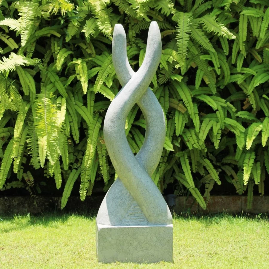 "Ammonite Fossil Stone Outdoor Water Feature – Natural Garden Sculpture by STATUES & SCULPTURES"