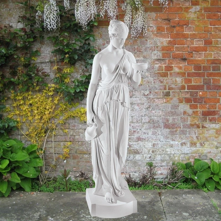 "STATUES & SCULPTURES Hebe 165cm Marble Resin Outdoor Garden Statue Greek Goddess"
