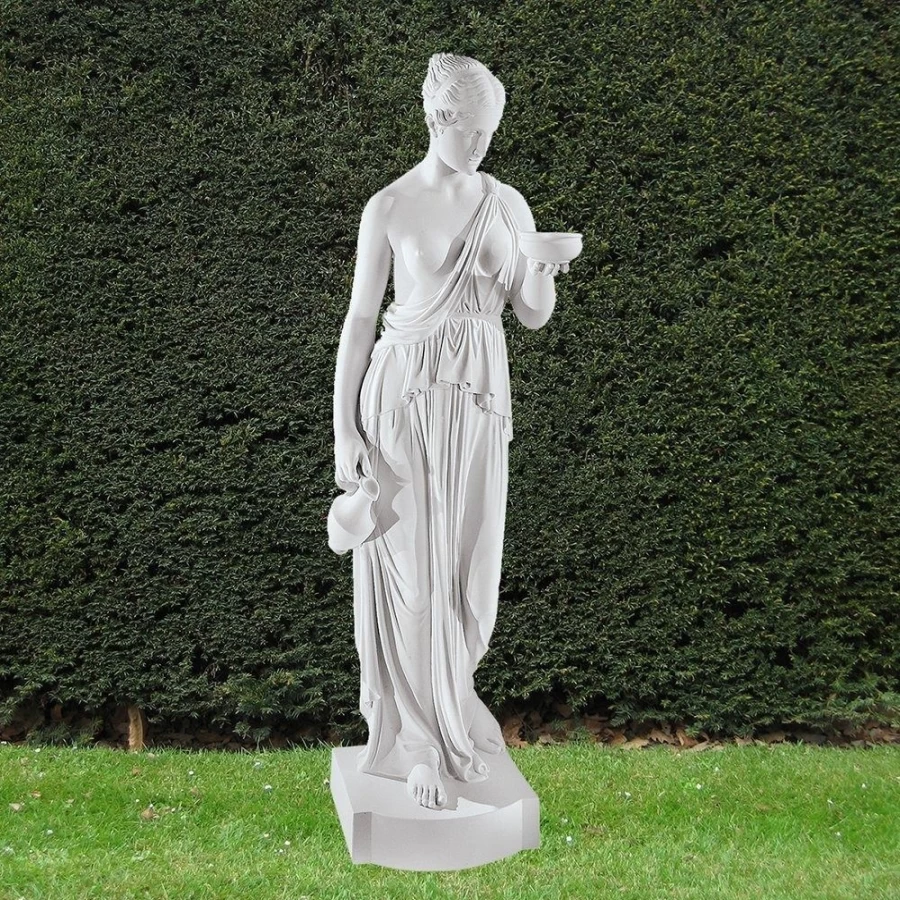 "STATUES & SCULPTURES Hebe 165cm Marble Resin Outdoor Garden Statue Greek Goddess"