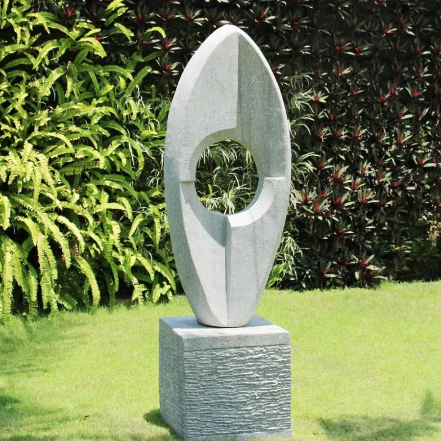"Azura Modern Stone Garden Statue – Handcrafted Outdoor Sculpture by STATUES & SCULPTURES"