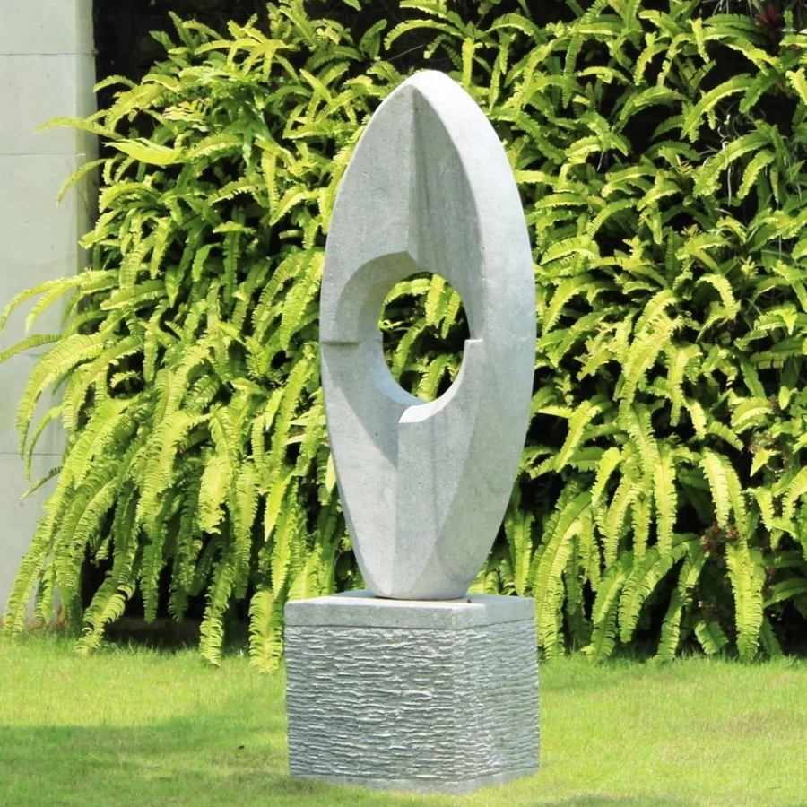 "Azura Modern Stone Garden Statue – Handcrafted Outdoor Sculpture by STATUES & SCULPTURES"