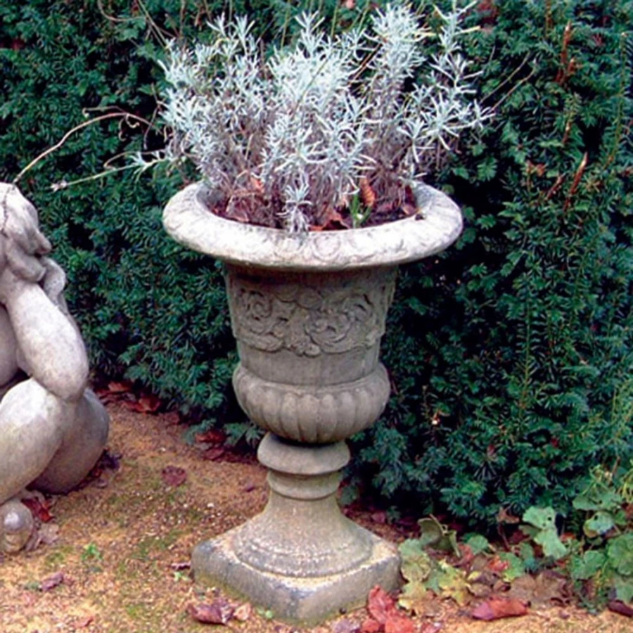 "STATUES & SCULPTURES Classic Stone Vase - Outdoor Garden Planter for Patio Decor"