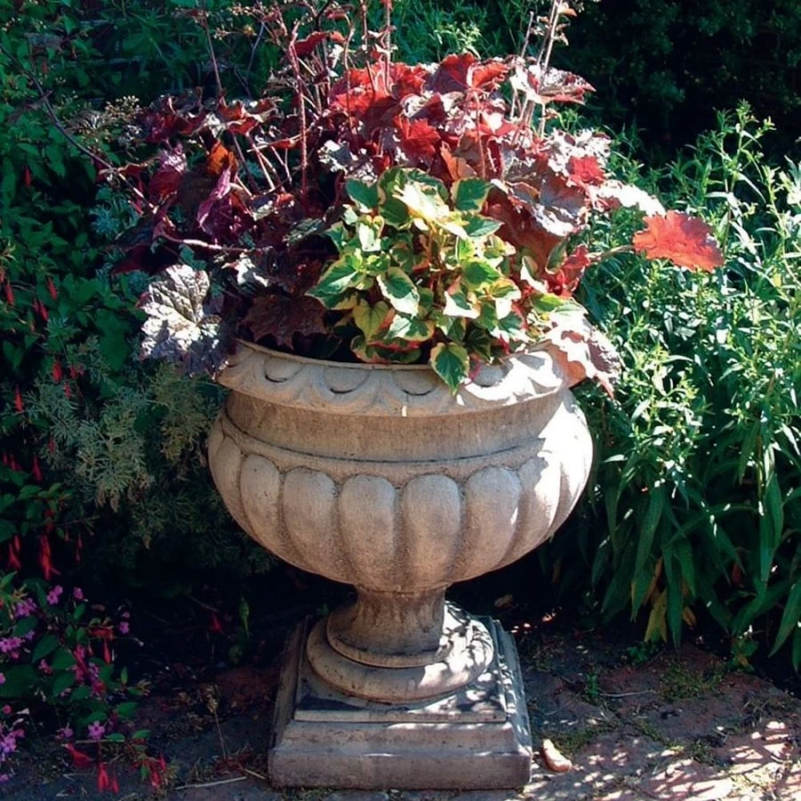 "Buckingham Urn Stone Garden Planter - Elegant Outdoor Decor by STATUES & SCULPTURES"