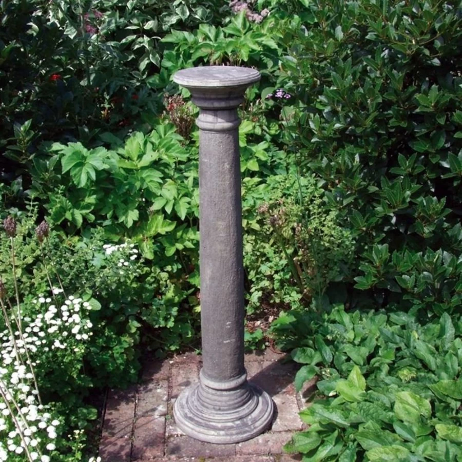 "STATUES & SCULPTURES Tall Stone Column Pedestal for Garden Decor"
