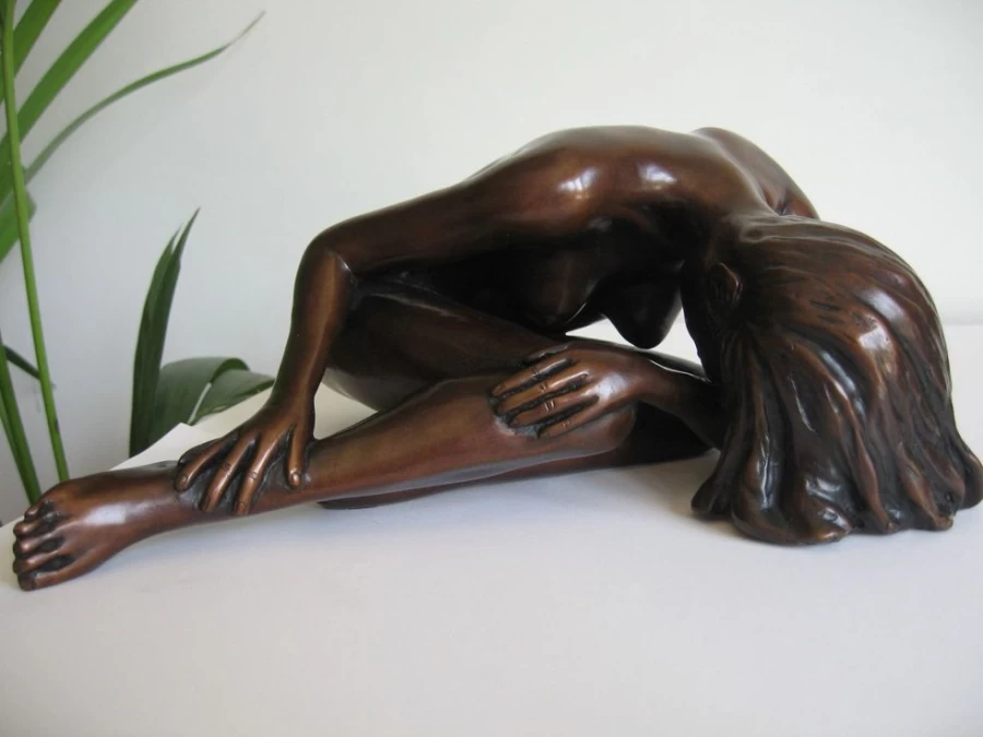 "Alessandra Bronze Figurine - STATUES & SCULPTURES Elegant Indoor Statue"